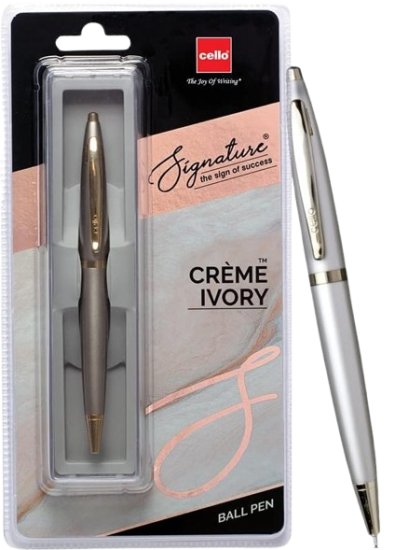 עט כדורי פרמיום מנחושת 0.7 דגם Cello Creme Ivory מבית BIC