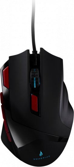 עכבר גיימינג Verbatim SureFire Eagle Claw עם תאורת RGB – צבע שחור עם לחצנים אדומים