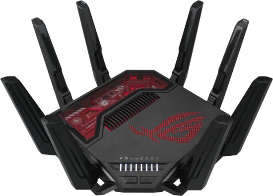 ראוטר גיימינג Asus ROG Rapture GT-BE19000 802.11be Tri-Band WiFi 7 - צבע שחור