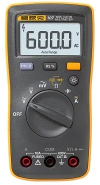 רב מודד דיגיטלי קומפקטי 600V CAT III דגם Fluke 107