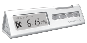 שעון מעורר ™KosherClock דגם V3 מבית Kosher Innovations - צבע לבן