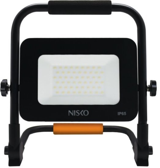 תאורת הצפה 50W כוללת מעמד NISKO WORKER FIT CW IP65 - גוון אור 6000K