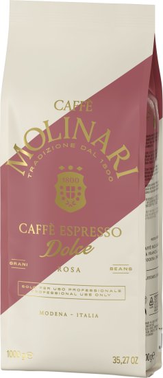 תערובת פולי קפה 1 ק''ג Coffee Molinari Caffe Espresso Dolce Rosa