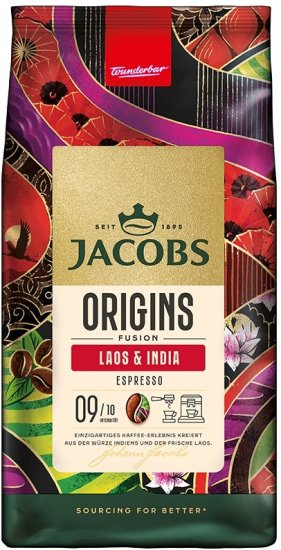 תערובת פולי קפה 1 ק''ג Jacobs Origins Fusion Laos & India