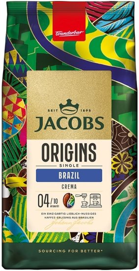 תערובת פולי קפה 1 ק''ג Jacobs Origins Single Brasil Crema