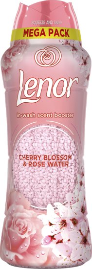 Lenor - כדוריות בושם לכביסה בניחוח פריחת הדובדבן ומי ורדים - משקל 570 גרם