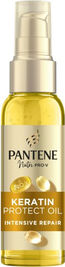 Pantene - שמן הגנה לשיער קרטין לשיקום וברק Nutri Pro-V - נפח 100 מ''ל
