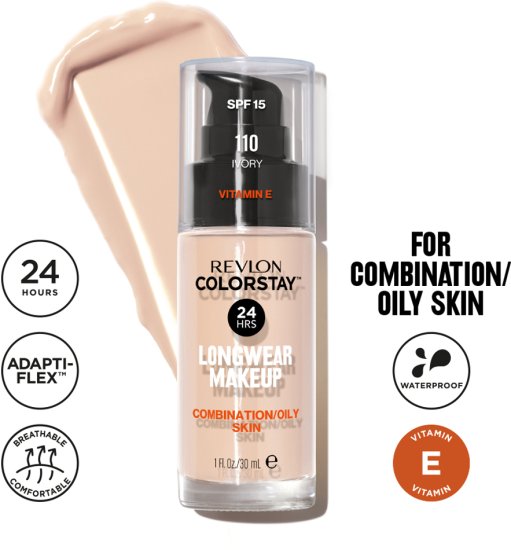 Revlon - מייק אפ עמיד משאבה Colorstay לעור מעורב/שמן בגוון 310 Warm Golden - נפח 30 מ''ל