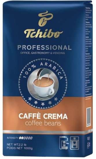 תערובת פולי קפה 1 ק''ג Tchibo Professional 100% Arabica Caffe Crema – תמונה 3