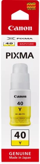 בקבוק דיו צהוב מקורי Canon Pixma GI-40 Y – תמונה 3