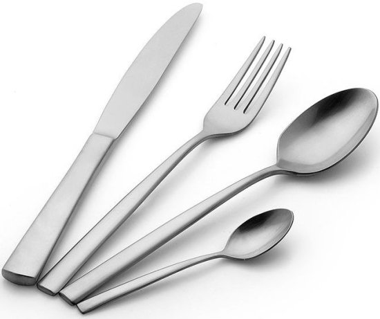 סט סכו''ם מהודר 24 חלקים- נירוסטה סדרת Pure מבית Food Appeal - כסוף – תמונה 3