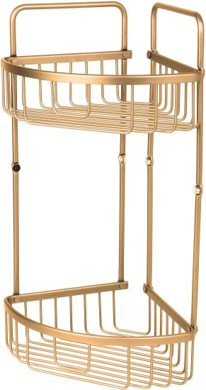 מדף פינתי דו-קומתי מבית Aquila - צבע זהב מט – תמונה 3