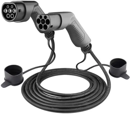 כבל טעינה לרכב חשמלי תלת פאזי Semicom 32A Type2 - אורך 7 מטר – תמונה 3