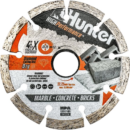 דיסק יהלום חריץ-יבש 115 מ''מ / 4.5 אינץ' Hunter Eco Dry HD 120317-001 – תמונה 3