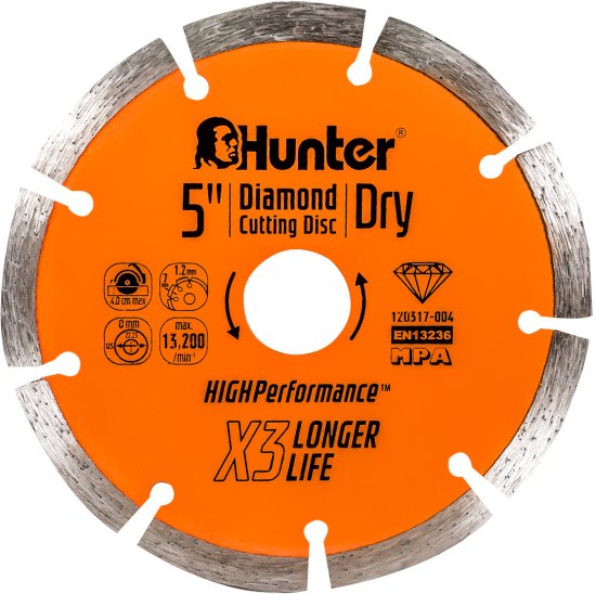 דיסק יהלום חריץ-יבש 125 מ''מ / 5 אינץ' Hunter Eco Dry HD 120317-004 – תמונה 3
