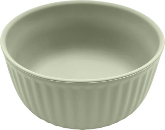 קערת סיליקון לתינוק בתצורת גלים מבית Yamayo - צבע ירוק – תמונה 3