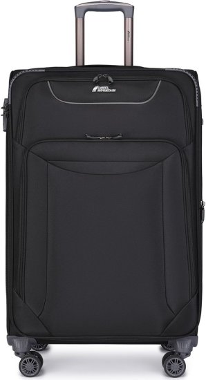 מזוודת טרולי מבד בגודל 20 אינץ' דגם Titan מבית Camel Mountain - צבע שחור – תמונה 3