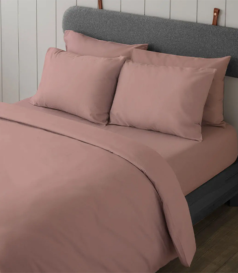 סט מצעים חלקי ג'רסי 100% כותנה 90x200 ס''מ מבית Homestyle - ורוד – תמונה 3