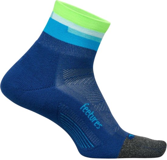 גרבי יום יום Feetures Elite Ultra Light Quarter - מידה 43-46 (L) - צבע Surfboard Blue