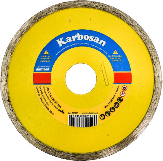 דיסק יהלום סגור-רטוב 115 מ''מ / 4.5 אינץ' Karbosan Eco Wet HD 300-950210