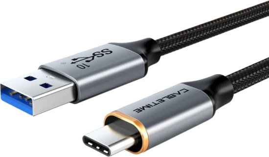 כבל USB-A ל-USB-C באורך 1.5 מטר Cable Time - צבע שחור