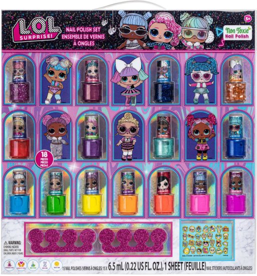 מארז 15 לקים ואביזרים לטיפוח הציפורניים מבית L.O.L.