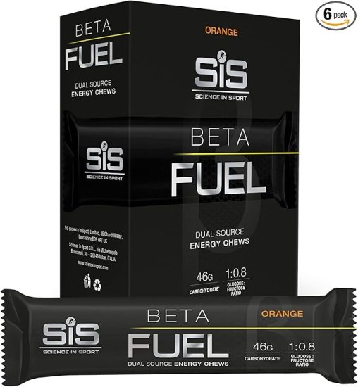 מארז 6 יחידות סוכריות אנרגיה 60 גרם SiS Beta Fuel - בטעם תפוז