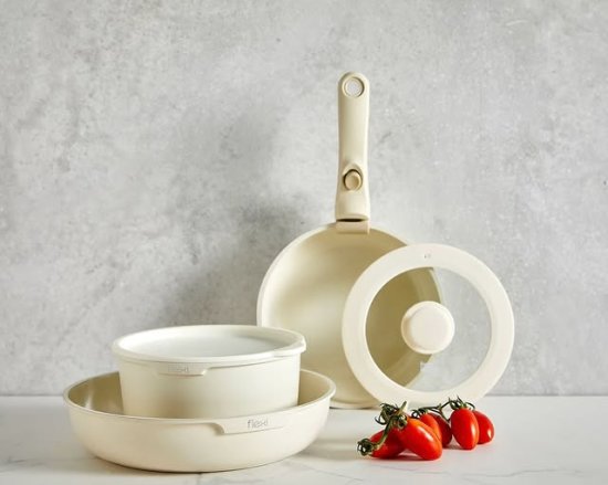 מארז כלי בישול 6 חלקים סדרת Flexi מבית Food Appeal - קרם