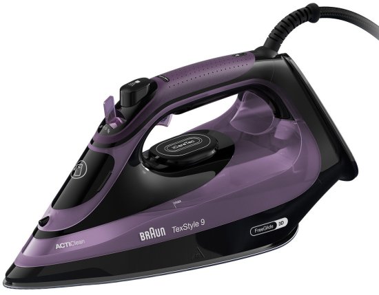 מגהץ אדים Braun TexStyle 9 3100W SI9661VI - שחור / סגול