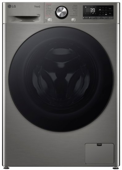 מכונת כביסה פתח חזית אינוורטר 10 ק''ג 1400 סל''ד LG WF10214GBB - צבע כסוף