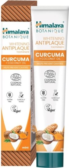 משחת שיניים כורכום אורגנית מלבינה מבית Himalaya - נפח 75 מ''ל