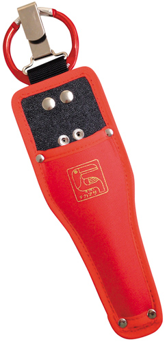 נרתיק למזמרה עם קרבינה וטבעת לחגורה מבית Chikamasa - צבע אדום