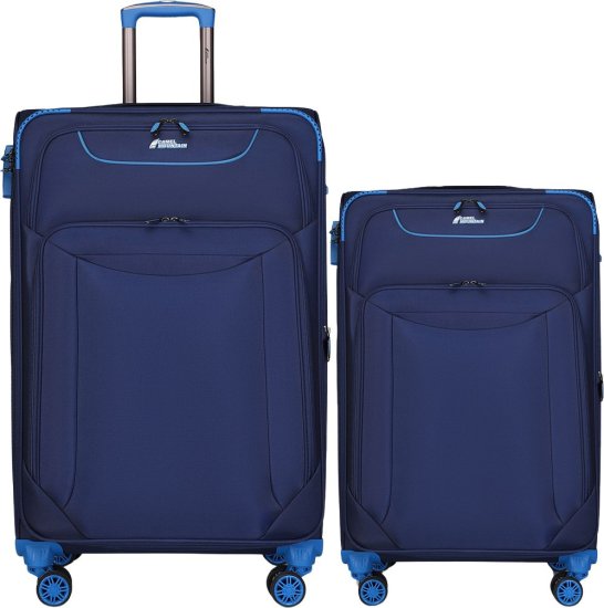סט מזוודות בד בגודל 20+24 אינץ' דגם Titan מבית Camel Mountain - צבע כחול