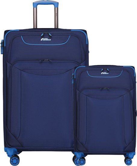 סט מזוודות בד בגודל 20+32 אינץ' דגם Titan מבית Camel Mountain - צבע כחול
