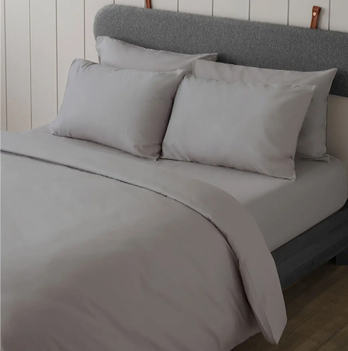 סט מצעים חלקי 90x200 ס''מ דגם ג'רסי מבית Homestyle - אפור בהיר