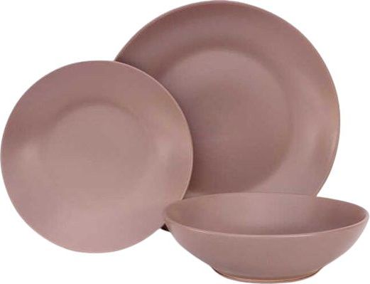 סט צלחות קרמיקה 18 חלקים ל-6 סועדים סדרת Forest מבית Food Appeal - בצבע חום