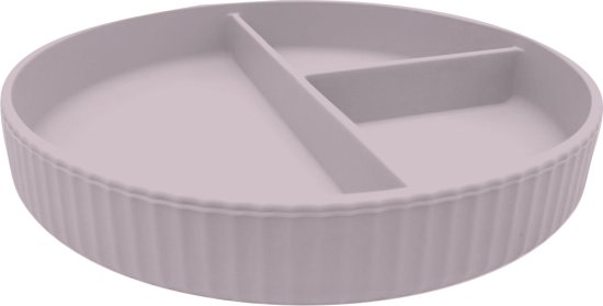 צלחת סיליקון מחולקת לתינוק בתצורת גלים מבית Yamayo - צבע ורוד