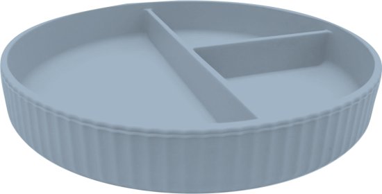 צלחת סיליקון מחולקת לתינוק בתצורת גלים מבית Yamayo - צבע כחול