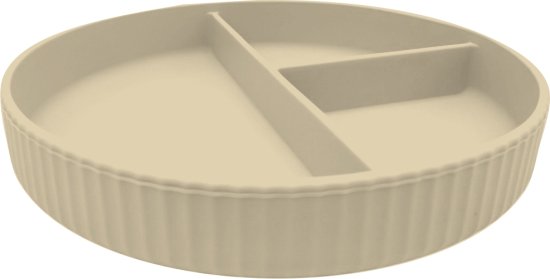 צלחת סיליקון מחולקת לתינוק בתצורת גלים מבית Yamayo - צבע צהוב