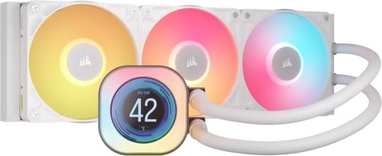 קירור נוזלי למעבד Corsair iCUE LINK Titan RGB RX 360mm LCD - צבע לבן