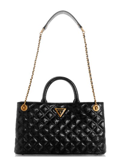 תיק צד דמוי עור לאישה מבית Guess קולקציית GIULLY דגם QK874809-BLA - יבואן רשמי