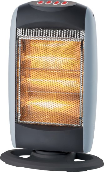 תנור חימום הלוגן עומד 400/800/1200W מבית Neuwer – צבע אפור / שחור