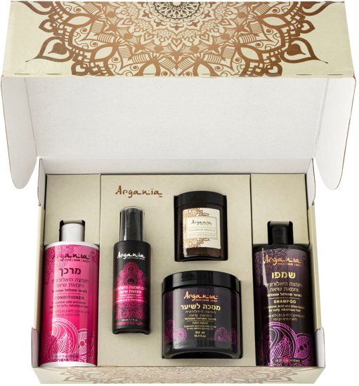 Argania - מארז 5 מוצרי טיפוח לשיער מתולתל