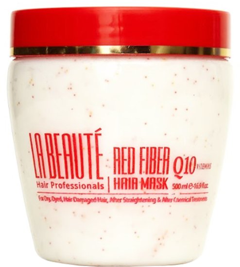 La Beaute - מסיכת שיער Red Fiber לשיער יבש צבוע ופגום - בנפח 500 מ''ל
