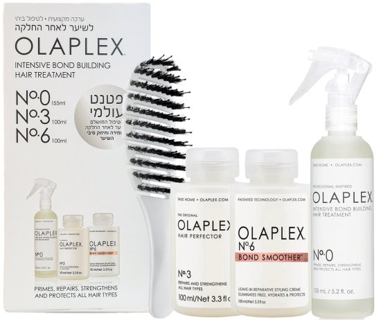 OLAPLEX - ערכה טיפולית לשיער לאחר החלקה - 4 מוצרים