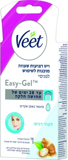 Veet – רצועות שעווה מוכנות לשימוש לפנים – סך הכל 16 יחידות