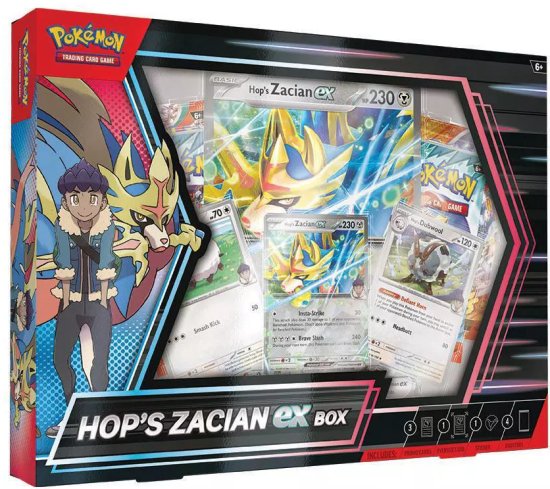 קלפי אספנות פוקימון Pokemon TCG Scarlet & Violet Hops Zacian ex Box - מכירה מוקדמת בלבד - השקה משוערת ב 28.3 – תמונה 3