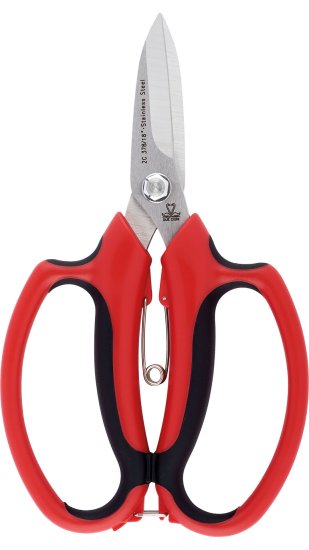 מזמרה/מספריים לגינון עם להב מחודד 75 מ''מ Due Cigni - צבע אדום – תמונה 3