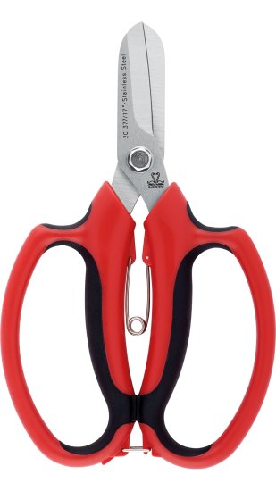 מזמרה/מספריים לגינון עם להב מעוגל 70 מ''מ Due Cigni - צבע אדום – תמונה 3