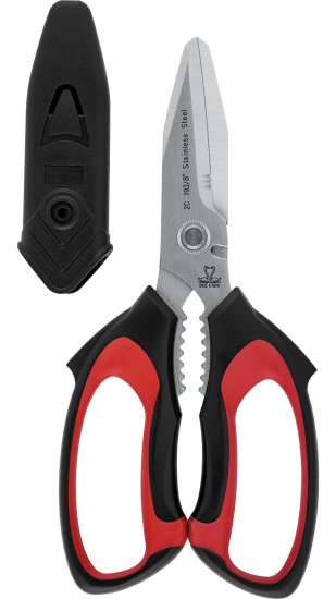 מזמרה/מספריים לגינון רב-תכליתית עם מכסה להב 20 ס''מ Due Cigni 2C 193/8 - צבע אדום/שחור – תמונה 3